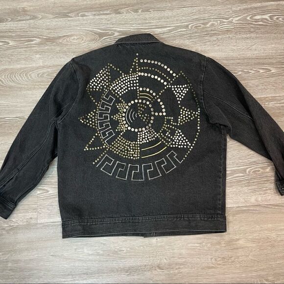 I.B.Ā DiffusionāBlackāJeanāDenimāStuddedājacket - Picture 2 of 8